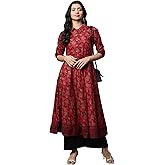 Yash Gallery Women's Indian Style Cotton Floral Printed Anarkali Kurta For Summer