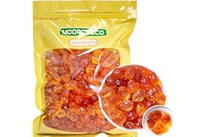 MOORCHOCO 500g / 17.6oz Natural Wild Peach Gum Edible Peach Blossom Tears Tao Jiao food additives free Yunnan Premium Natural Wild, Edible Gum, Health and Beauty Leisure Dessert 滋补抗皱 桃胶