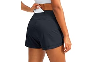 SOOTHFEEL Women's Running Shorts High Waisted Quick-Dry 3 Inch Gym Workout Athletic Shorts for Women with Zipper Pocket