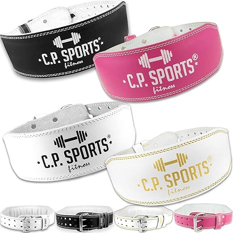 C.P. Sports Cinturón para Levantamiento de Peso (Piel ...