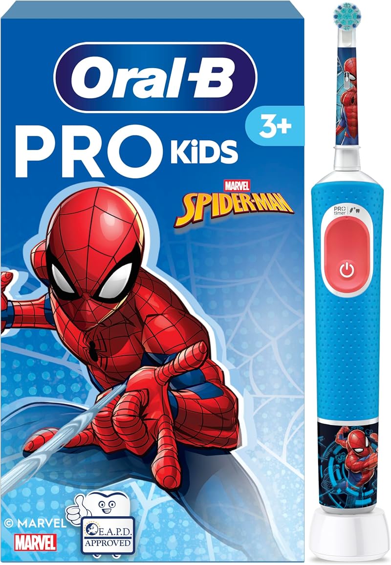 Oral-B Pro Kids Spider-Man Electric Toothbrush 3+ 1 Handle 1 Head