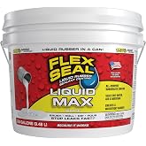 Flex Seal Liquid Rubber Sealant Coating, Waterproof, White, 320 oz | Stops leaks fast, brush, roll, dip or pour on, UV resistant, prevents rust, corrosion, roof, basement, RV, gutters, masonry