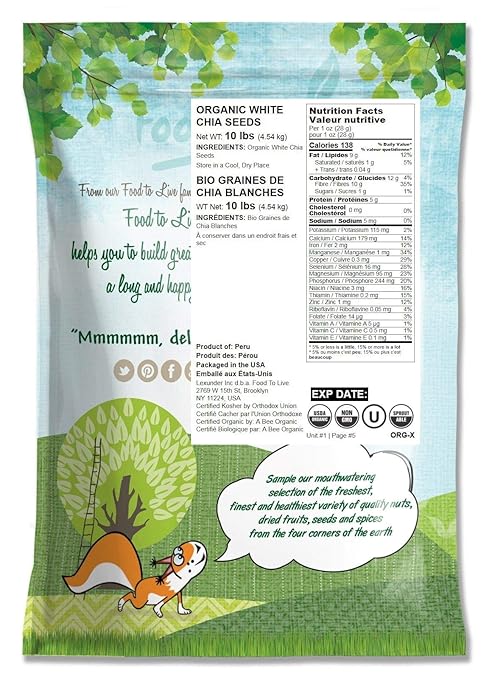 Semillas de chía orgánicas blancas: Amazon.com: Grocery ...