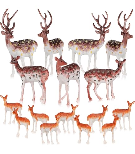 10pcs Cute Sika Deer Cake Toppers - Christmas Holiday Dessert Picks For Cupcakes & Cakes