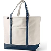 Lands' End Natural Open Top Canvas Tote, X-large No Sz