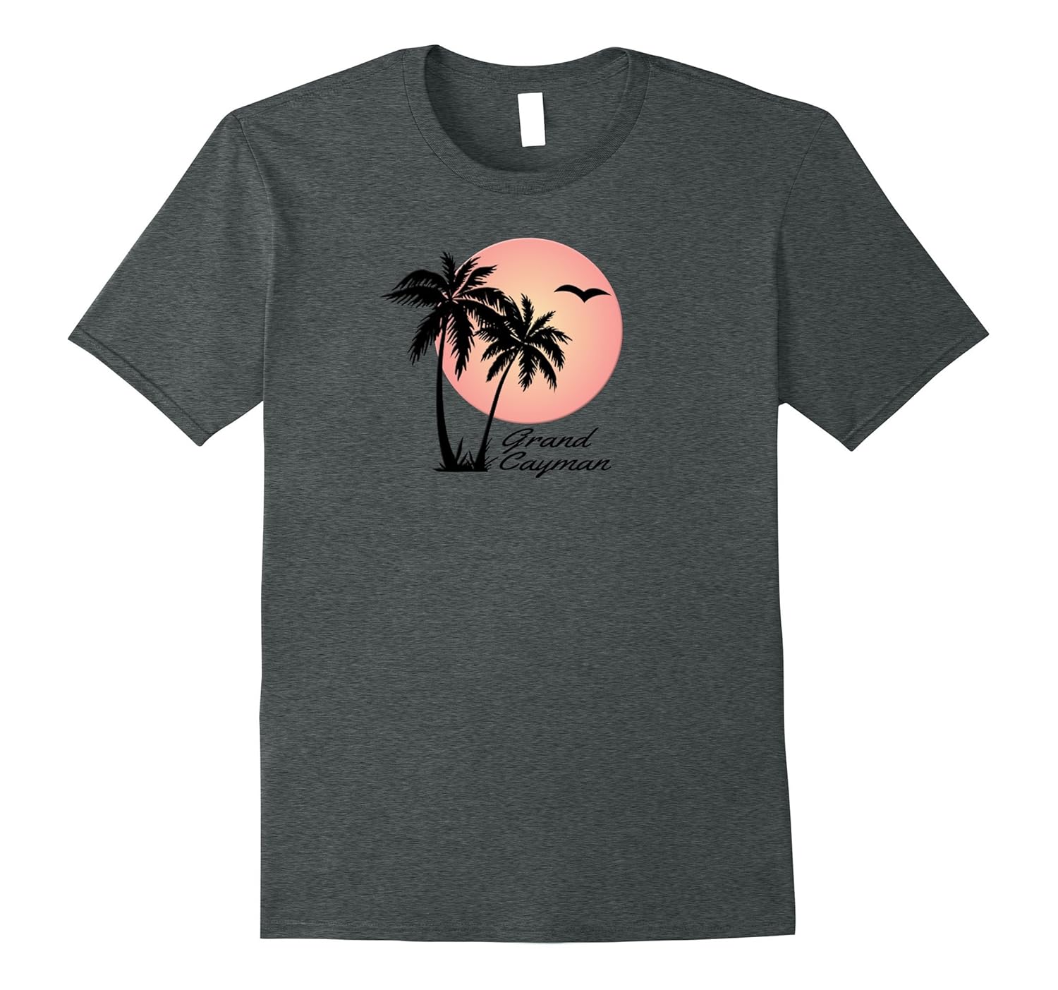 GRAND CAYMAN Souvenir TShirt Gift Palm Tree Sun Beach-Rose