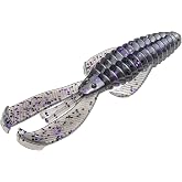 Strike King Rage Bug Fishing Lure, Smoke Purple Black Flake, 4-Inches | Soft Plastic Craw