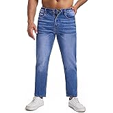 AbleTree Jeans for Short Men 27" Original Straight Taper Fit Short Length Casual Stretch Denim Pants AT01