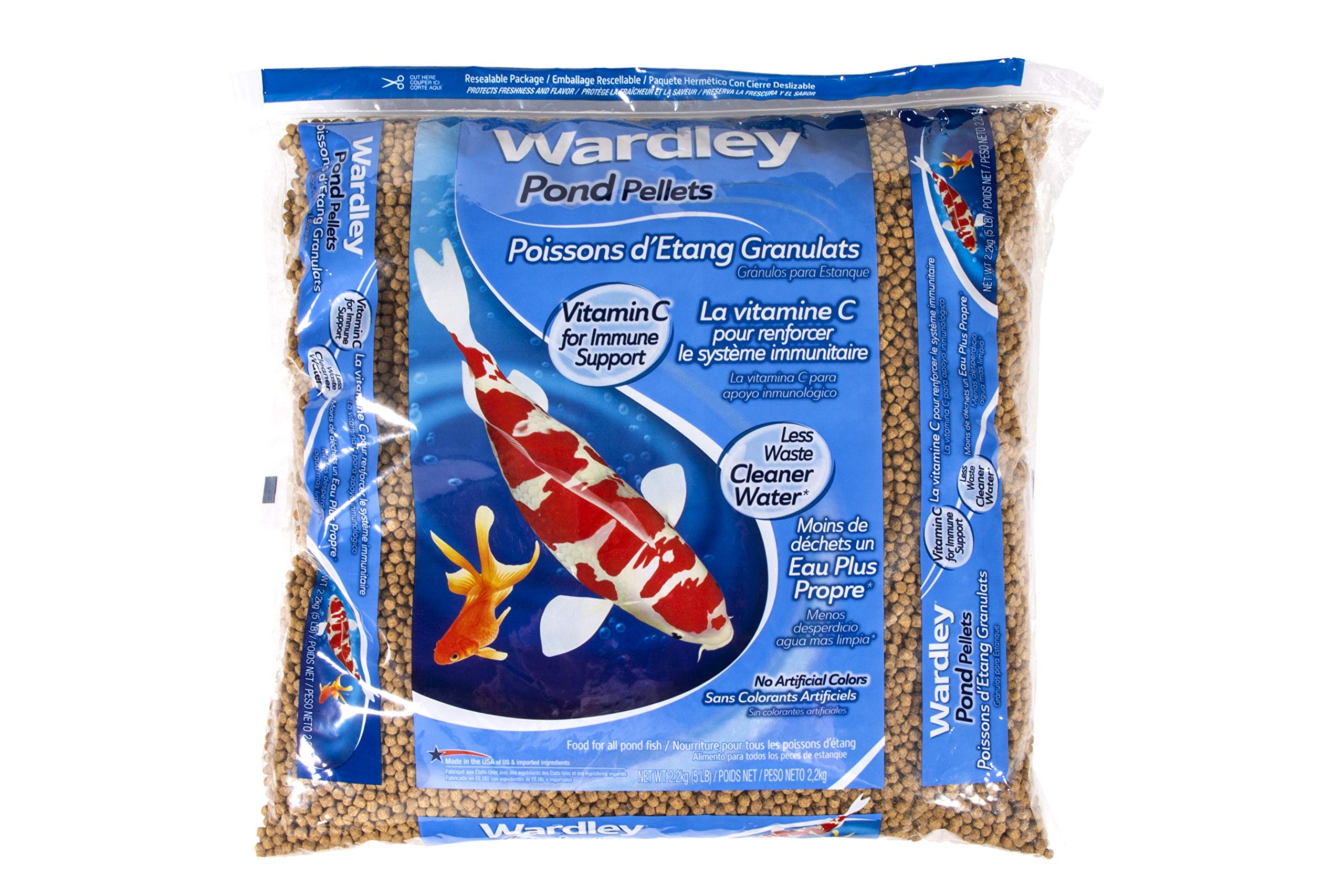 Wardley Pond Fish Food Pellets For Koi and Goldfish Fish 5 lb NEW