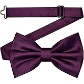 Branduce Solid Color Pre-tied Bow Tie Quality Adjustable Bowtie for Men Party Wedding
