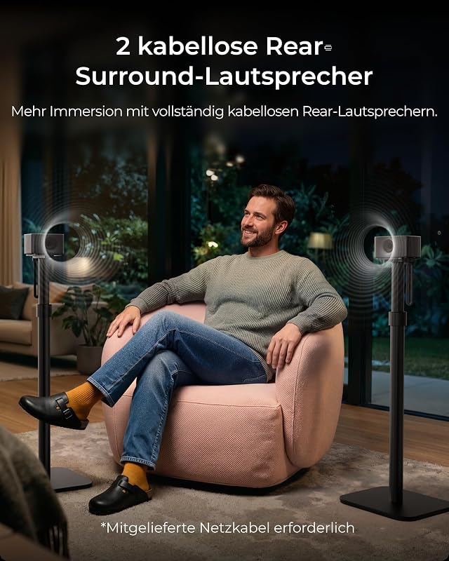 7.1 Vollständig Kabelloses Surround Sound System mit Dolby Atmos