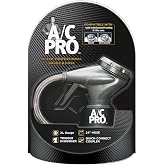 InterDynamics Car A/C Pro Air Conditioner Gauge and Hose, 24 Inch Hose | Air Conditioner Recharge Gauge and Dispenser for Cars, Trucks, Compatible with Both Sealed and Self-Sealing R-134a Cans