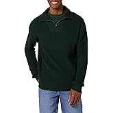 Amazon Essentials Men's Quarter-Zip Rib-Knit Relaxed-Fit Sweater