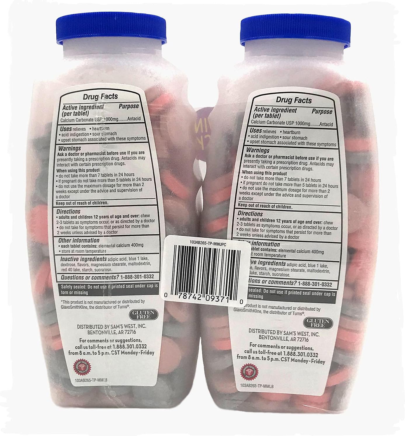 Member's Mark Ultra-Strength Antacid, Assorted Berry (265 ct., 2 pk.): Health & Personal Care