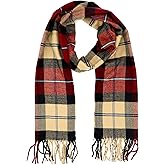Achillea Scottish Tartan Plaid Scarf - Warm Cashmere Feel Winter Scarf, Scarves for Holiday, Christmas & Daily Wear