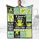 Aimego Frog Blanket Gifts for Women Kids - Cute Frogs Lovers Throw Soft Lightweight Fleece Cozy Couch Bedroom Decor Birthday Gifts for Adults Teen Boys Girls 50"x60"