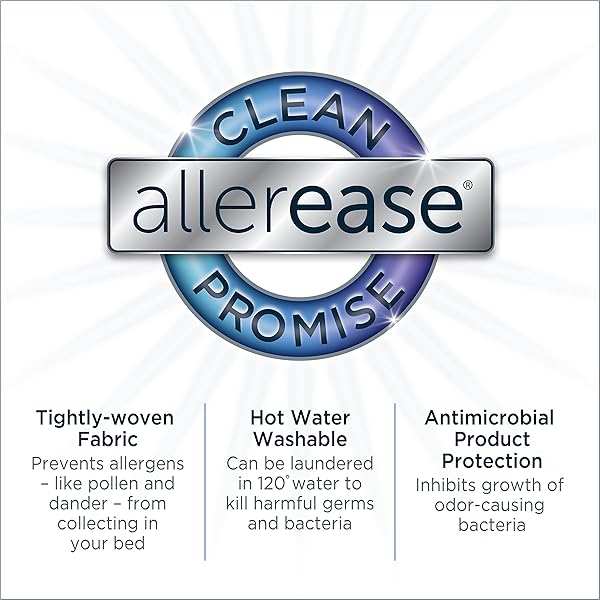 ALLEREASE WATERPROOF MATTRESS PROTECTOR, MAXIMUM ALLERGY MATTRESS PROTECTOR, TWIN MATTRESS COVER