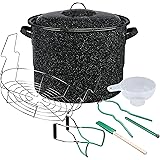 Granite Ware 8-Piece Canner Kit, Includes Enamel on Steel 21.5-Quart Water Bath Canner with lid, Jar Rack & 5-Piece Canning T