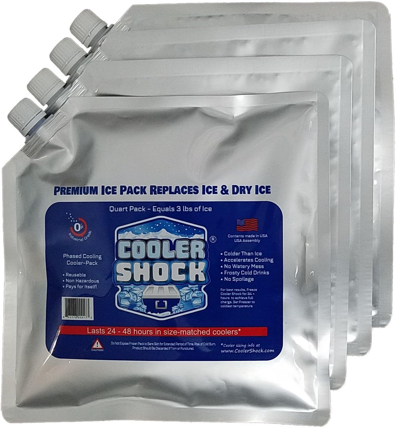 Cooler Shock Ice Packs for Cooler Box. 25cm x 25cm. Colder Than Ice at