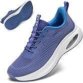 ZYEN Wide Toe Box Shoes Women Air Cushion Road Running Shoes Extra Wide Width Sneakers Arch Support Gym Athletic Tennis Sneakers Lightweight Breathable Walking Shoes