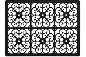 gasaré, Extra Large, Thick, Silicone Trivet for Hot Dishes, Pots, and Pans, Heat Resistant Mat for Countertop, Hot Pad for Kitchen, Easy to Clean, 16 x 12 x 3/8 Inches, Black