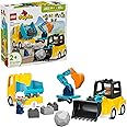 LEGO DUPLO Town 3 in 1 Construction Vehicles Toys for Toddlers - Learning & Pretend Play Set for Boys & Girls, Ages 2+ - Buil