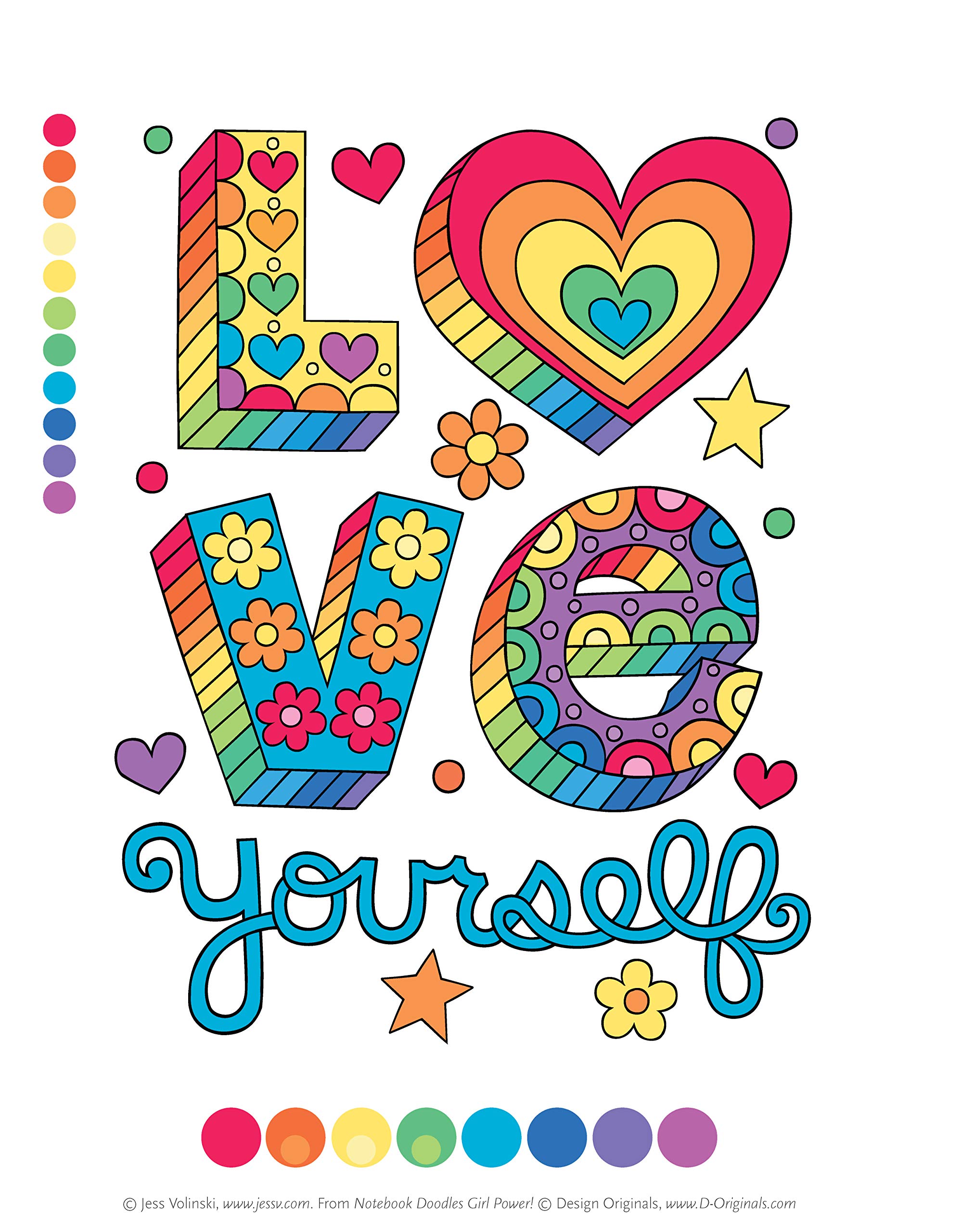 Notebook Doodles Girl Power! Coloring & Activity Book (Design Originals) 32 Inspiring, Beginner-Friendly Art Activities to Boost Confidence and Self-Esteem in Tweens, on Perforated Paper