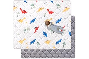 VIVIDVIBEBEARPAS Odorless Premium Foam Baby Play Mat 50" x 50", Soft Microfiber Fabric Crawling Mat for Floor- Comfortable and Hypoallergenic, Non-Slip Cushioned Floor Playpen mat for Infants,Babies,Toddlers