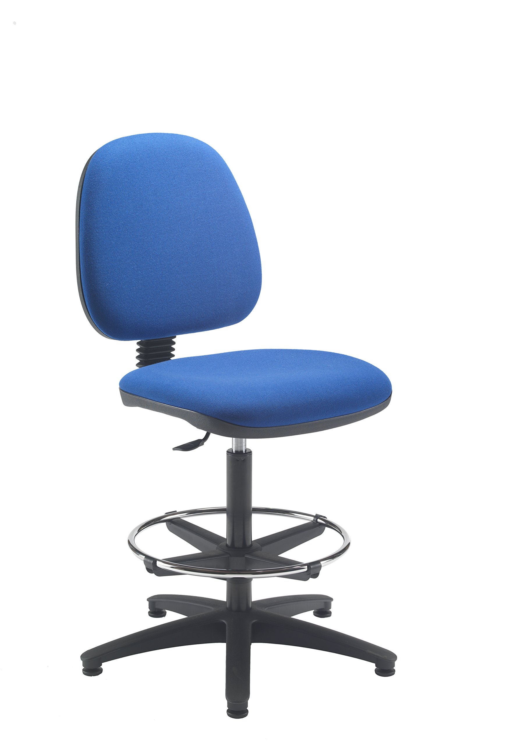 Office Hippo High Rise Desk Chair, Robust Office Chair For Home & Office With Height Adjustable Seat & Back, Versatile & Lightweight Chair With Adjustable Draughting Kit - Royal Blue