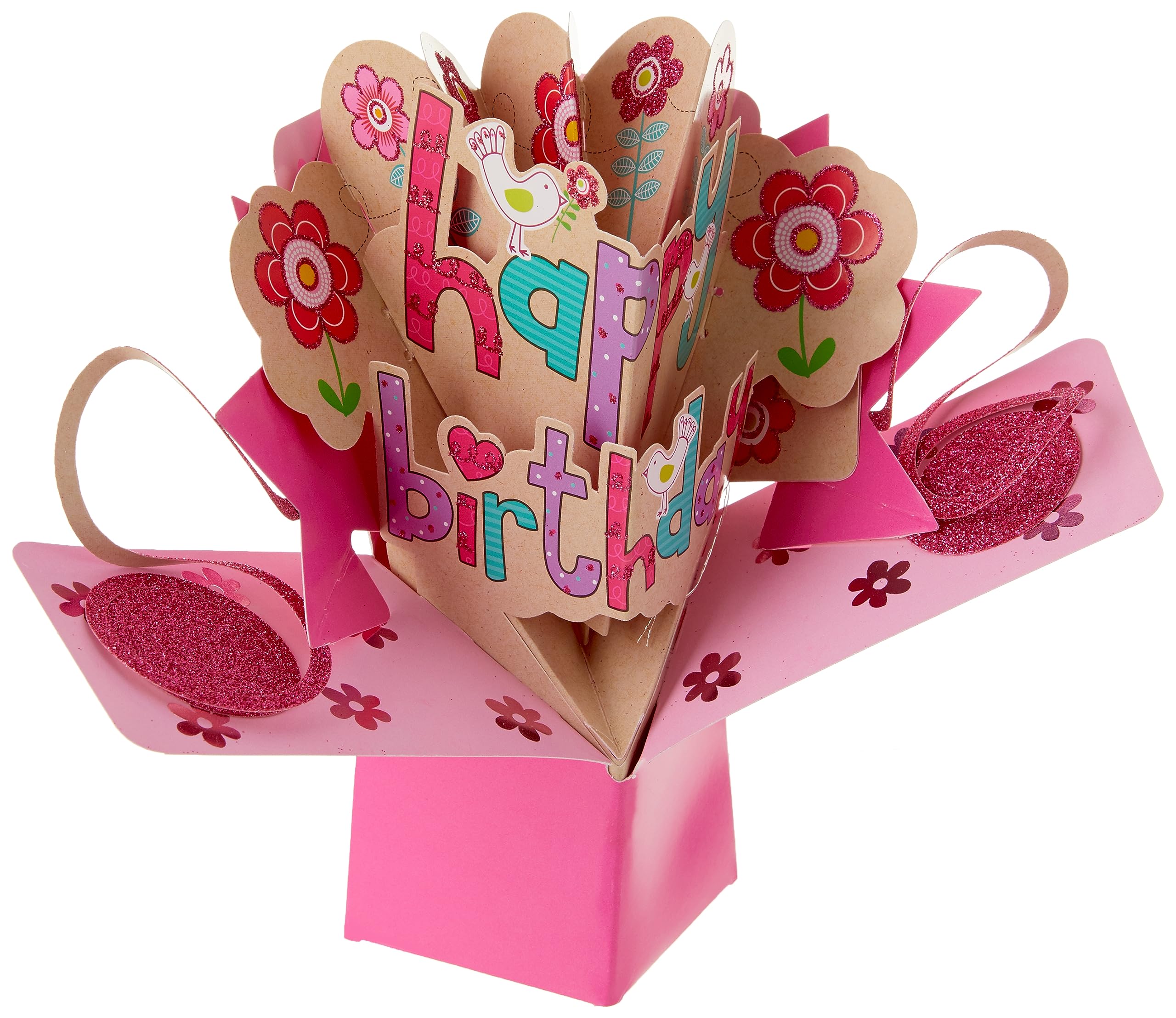 Happy Birthday Female Pop-Up Greeting Card Original Second Nature Pop Ups Cards
