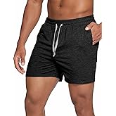 Deyeek 5.5 Inch Mens Pajama Shorts Sleep Cotton Lounge PJ Lightweight Elastic Waist Drawstring Nightwear Bottom with Pockets