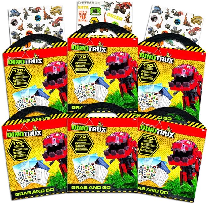 Dinotrux Ultimate Party Favors Packs 6 Sets With Stickers Coloring Pages And Play Scenes Dinotrux Party Supplies