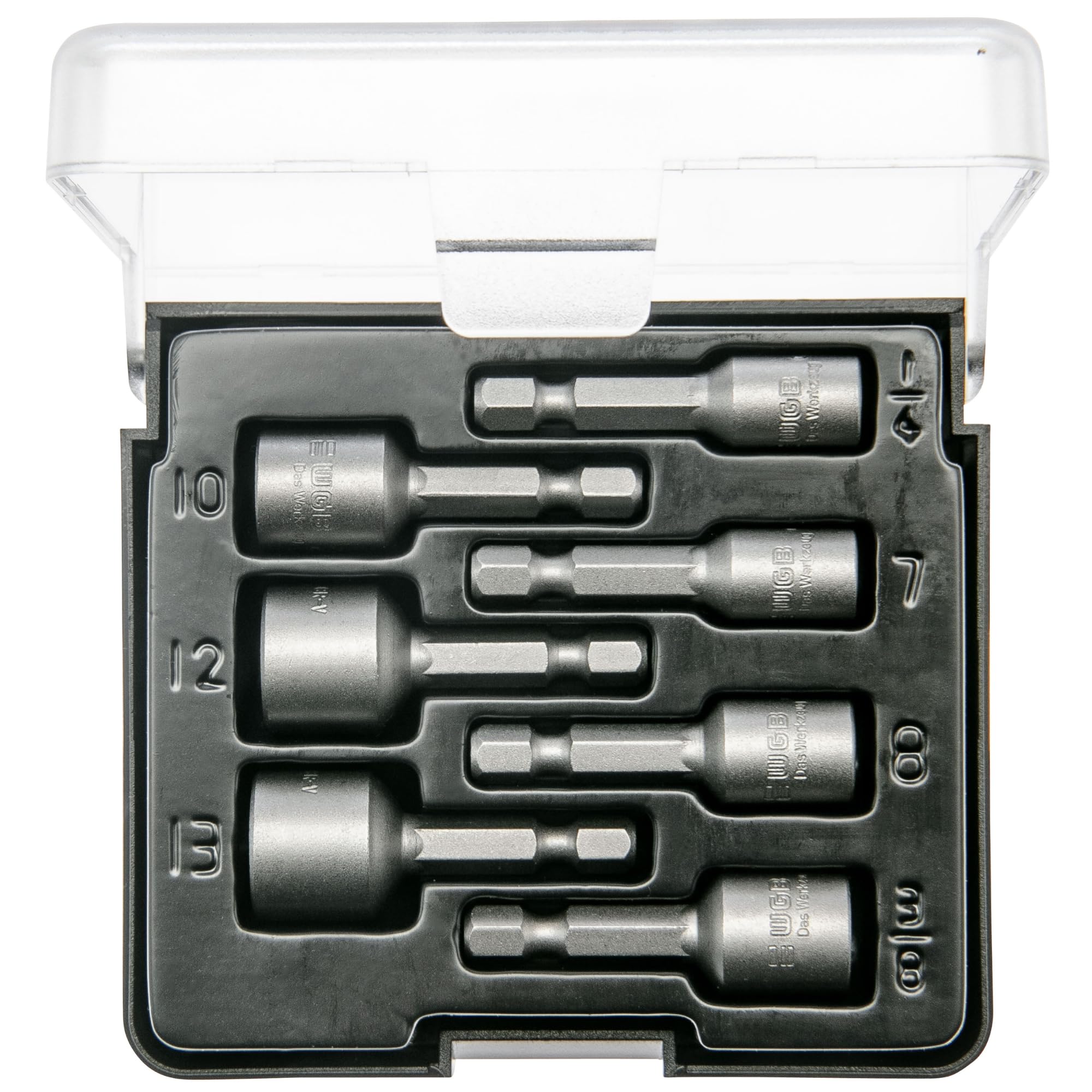 Hexagon Socket bit Set for Cordless Screwdriver Magnetic | 7-piece bit Box Suitable as Impact Screwdriver Socket bit Set | Hexagon bit Set from WGB Das Werkzeug