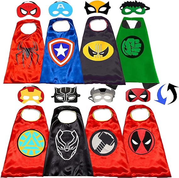 Superhero Capes and Mask for Kids Superhero Costumes Double