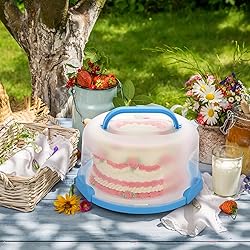 BSTKEY Portable Cake Carrier with Lid and