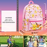 Pokémon Pikachu Charizard Pink Backpack Kids Teenagers School Bag Rucksack view 2