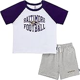 Gerber NFL unisex-baby Nfl Team T-shirt and Shorts Set