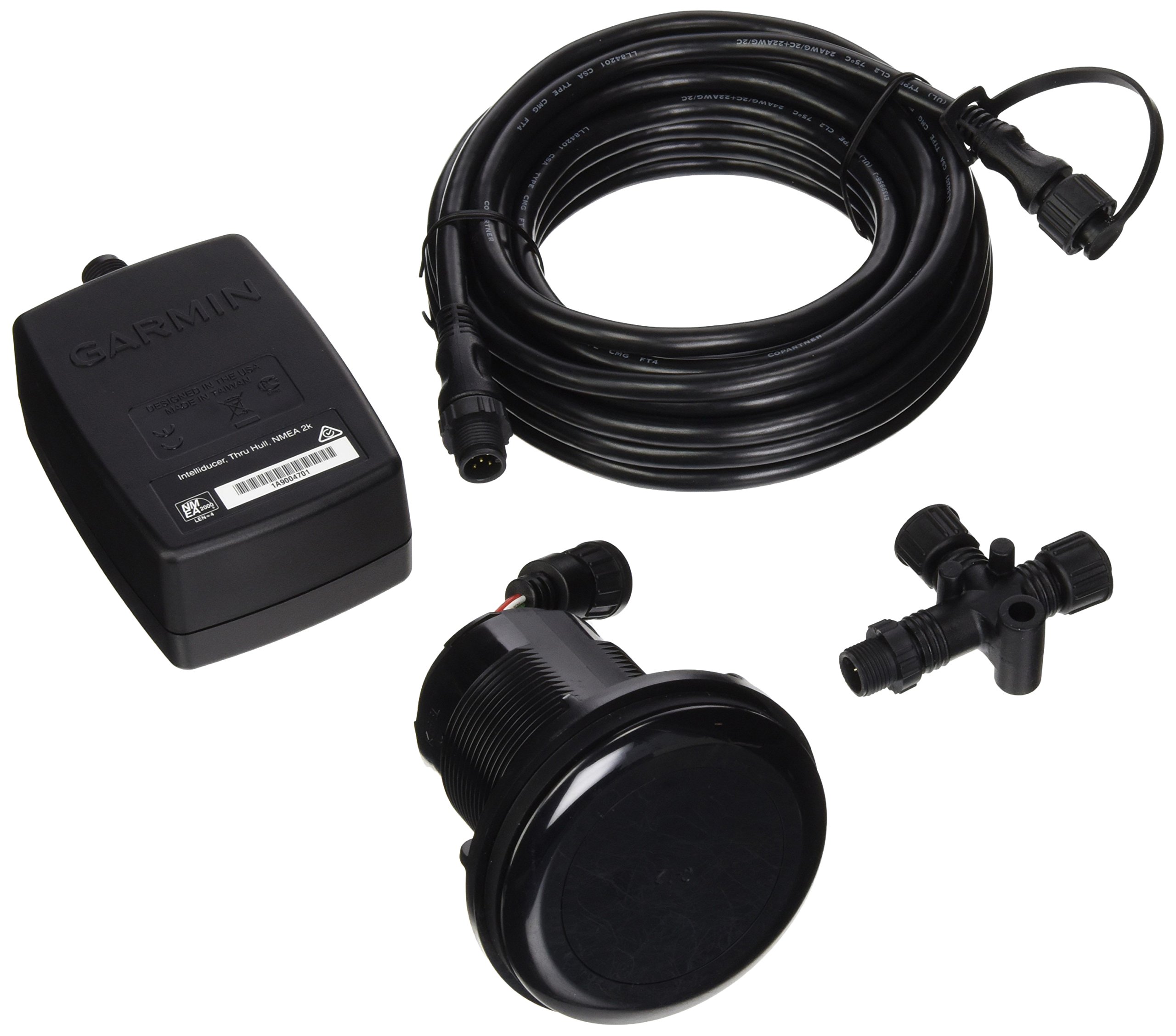 Garmin Intelliducer, thru-hull, Depth, Temp, 0-12deg deadrise, 20ft, NMEA 2000