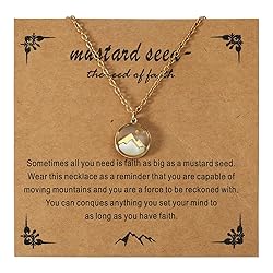 Mikovivi Faith Necklace for Women, Gold Mountain