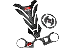 New REVSOSTAR Motorcycle Tank Sticker Protector Decal, Fuel Gas Cap, Tank Cap, Tank pad, Tank Protector for GSXR600 GSXR750 GSXR1000, 3 Pcs Per Set…