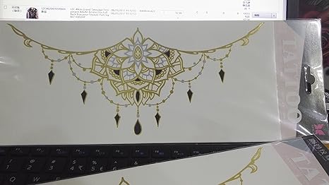 Lzc Trop Grand Tatouage Métallique Temporaire Adulte Sexy