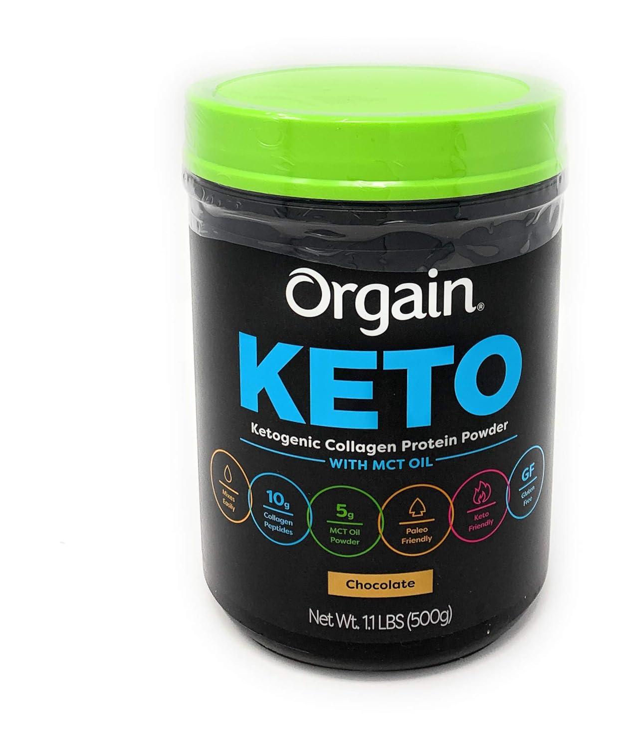 Orgain Keto Collagen Protein Chocolate Powder with MCT Oil