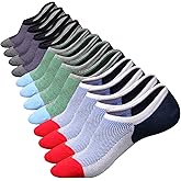 Mottee&Zconia Mens No Show Low Cut Cotton Socks Mesh Top Anti-slip Casual Sock 6 Pairs size 5-8