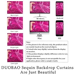 DUOBAO Sequin Backdrop Curtain Hot Pink Photo