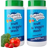 Originally Yellow USA Made Fruit And Vegetable Wash | Food-Grade Fruit and Veggie Wash With No Aftertaste | Powerful Cleaning