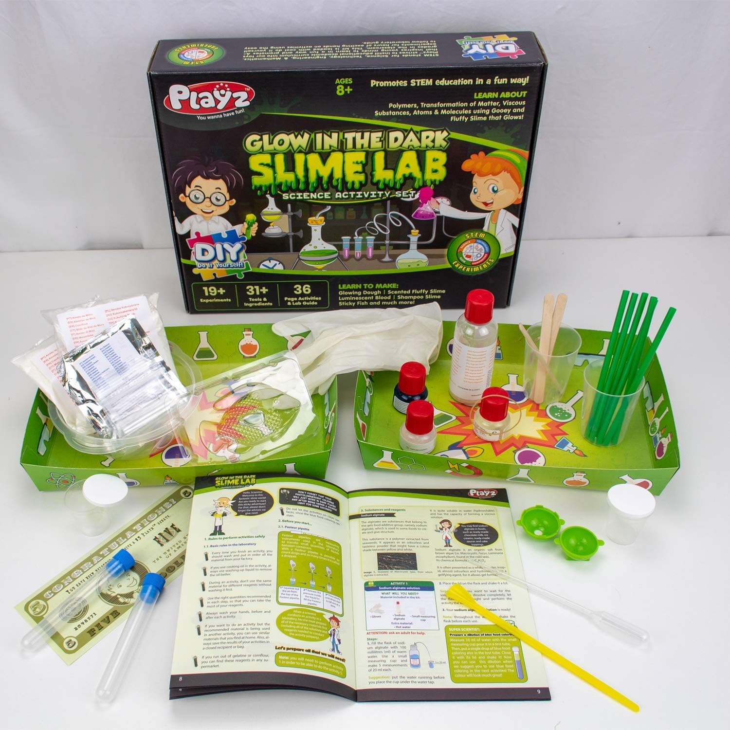 playz glow in the dark slime lab
