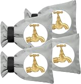 OFFCUP Outdoor Faucet Covers 4 Pack Large Insulated Winter Covers Grey