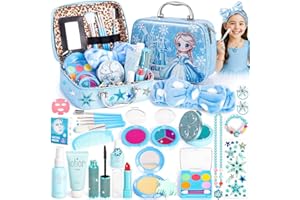 Hohosunlar Frozen Pretend Makeup for Toddlers Toys 3-5, Fake Play Make Up Pretend Play Princess Frozen Toys for Girls, Christmas Birthday Princess Gifts Toys for 3 4 5 6 7 8 Year Old Girls Kids