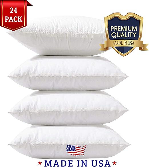 Amazon Com Looms Linens Square Pillow Insert 24 Pieces