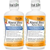 Vital Earth Minerals Fulvic Humic Mineral Blend Liquid 2-Pack, 32 Oz Ea | Energizing Fulvic Acid Supplement with 70+ Trace Minerals, Natural Electrolytes for Everyday Wellness, 1 Oz Cup Included